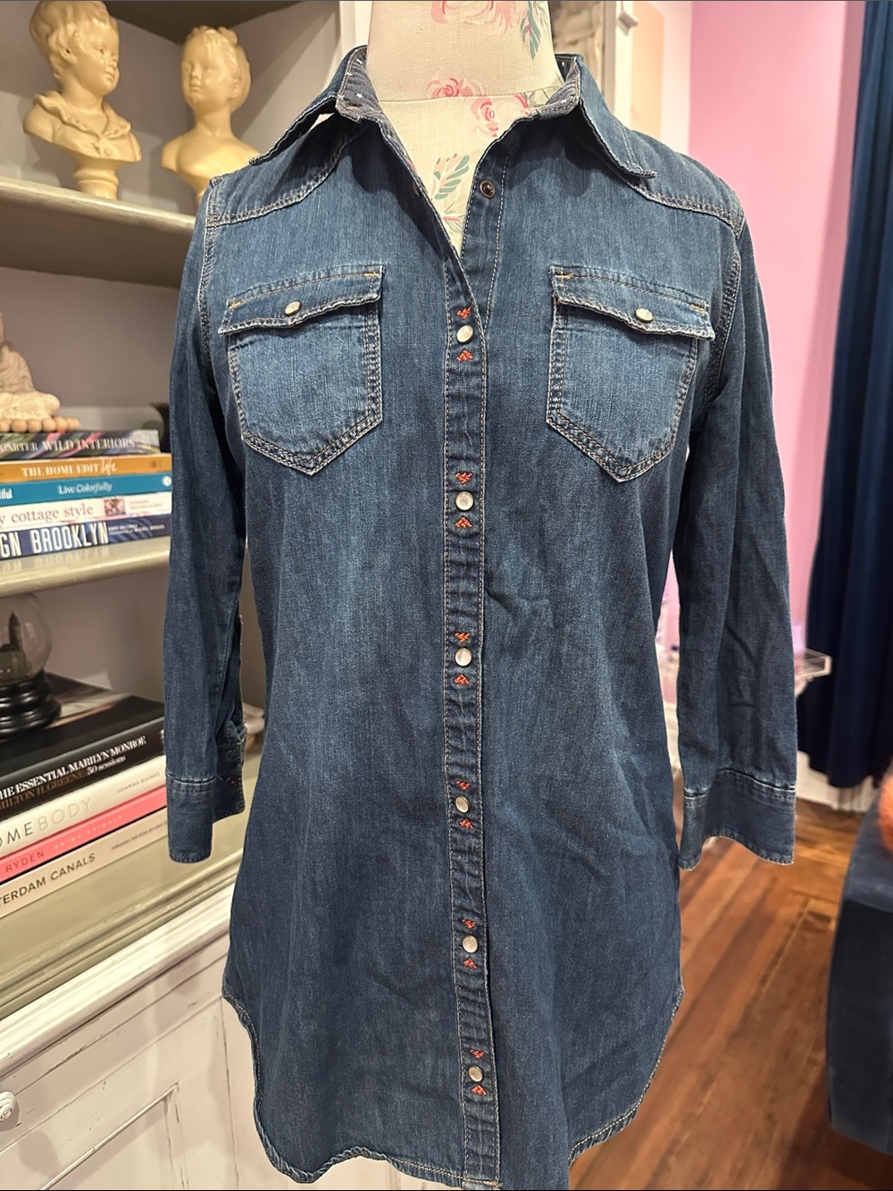 Mavi Denim Snap Down Shirt
